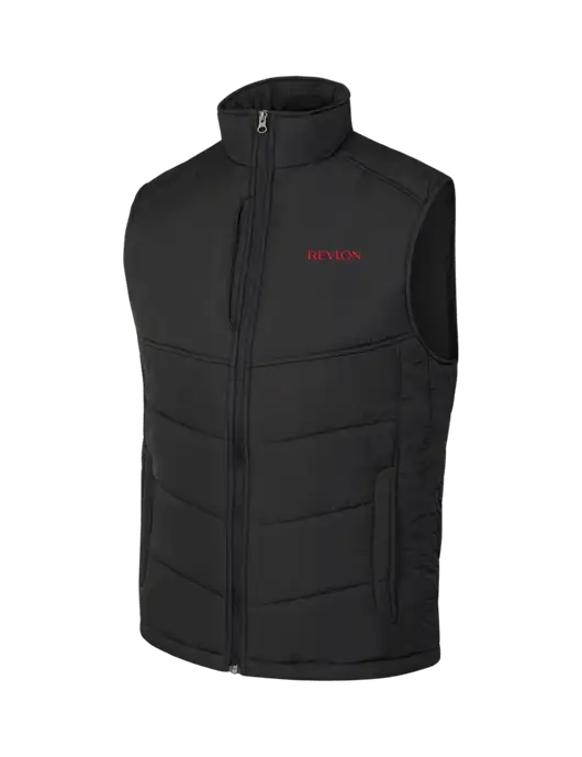 Black/Black Puffy Vest w/Revlon Logo