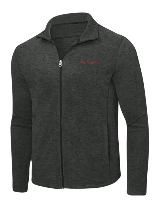 Charcoal Heather Microfleece Full-Zip Jacket w/Revlon Logo