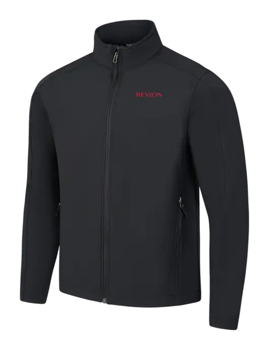 Black Core Soft Shell Jacket w/Revlon Logo