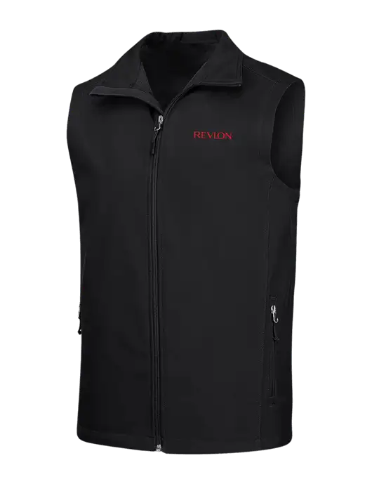 Black Core Soft Shell Vest w/Revlon Logo