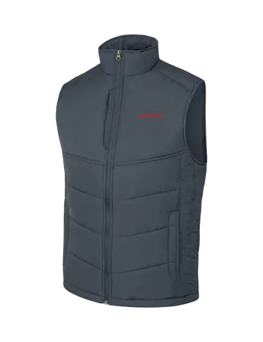 Dark Slate/Black Puffy Vest w/Revlon Logo