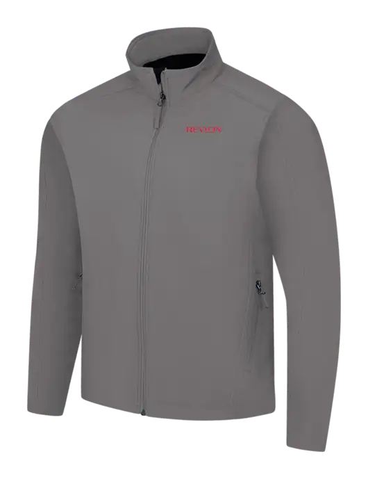 Medium Grey Core Soft Shell Jacket w/Revlon Logo