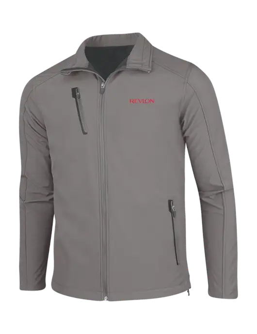 Medium Grey Welded Softshell Jacket w/Revlon Logo