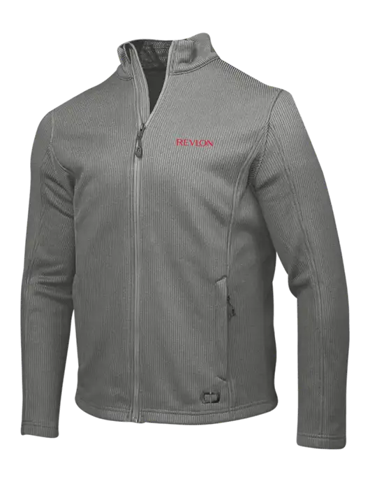OGIO Medium Grey Grit Fleece Jacket w/Revlon Logo