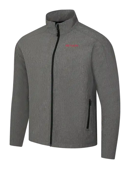 Medium Grey Heather Core Soft Shell Jacket w/Revlon Logo
