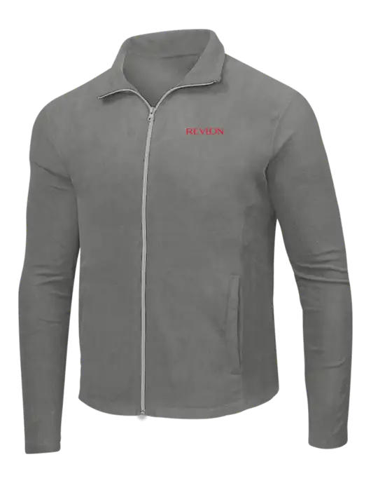 Medium Grey Microfleece Jacket w/Revlon Logo