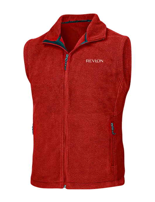 Red Fleece Vest w/Revlon Logo