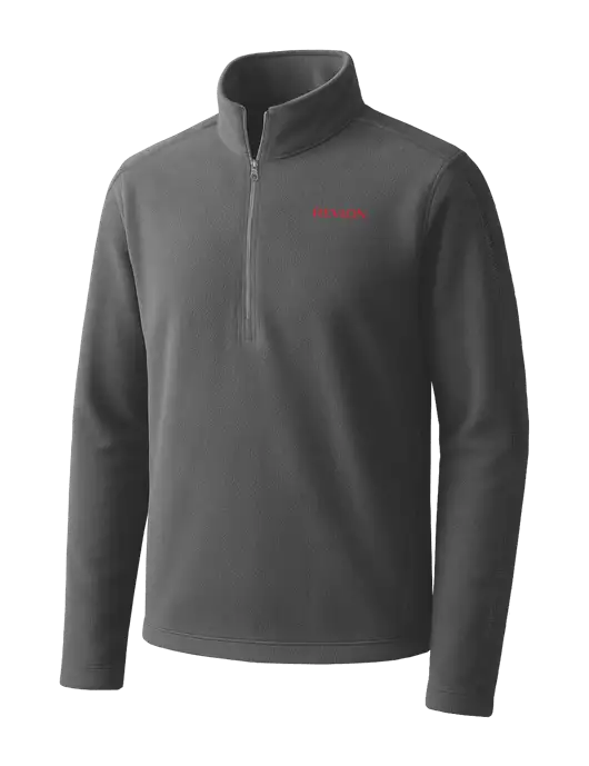 Medium Grey Microfleece 1/2 Zip Pullover w/Revlon Logo