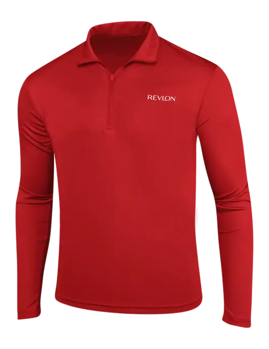 Red PosiCharge Competitor 1/4 Zip Pullover w/Revlon Logo
