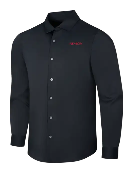 Black City Stretch Shirt w/Revlon Logo