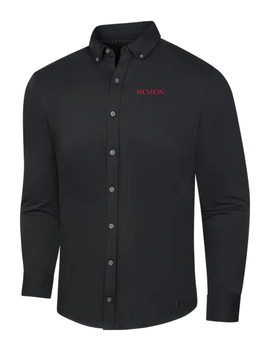 OGIO Blacktop Modern Code Stretch Button-Up Shirt w/Revlon Logo