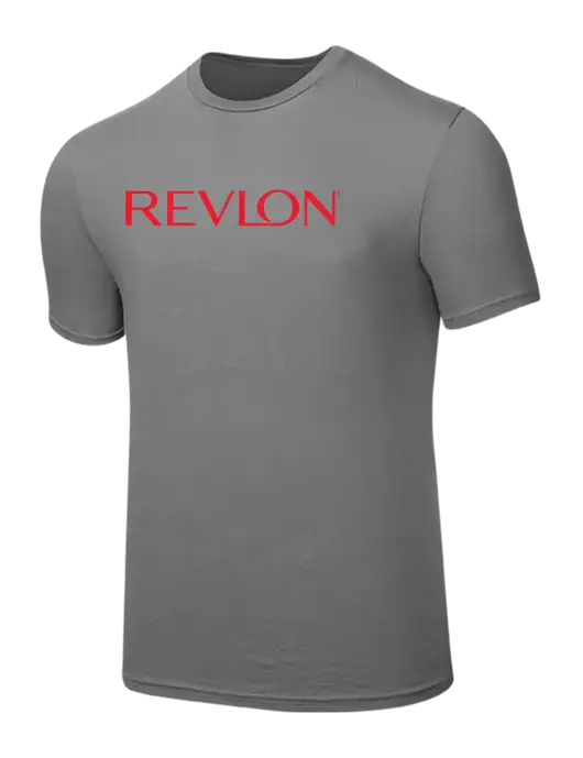Seriously Soft Medium Grey T-Shirt w/Revlon Logo
