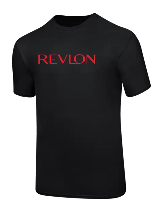 Ring Spun Jet Black 4.5 oz T-Shirt w/Revlon Logo