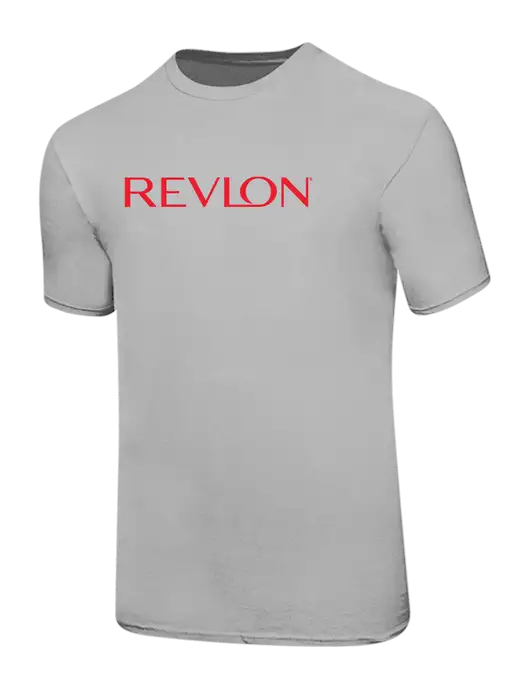 Ring Spun Silver 4.5 oz T-Shirt w/Revlon Logo