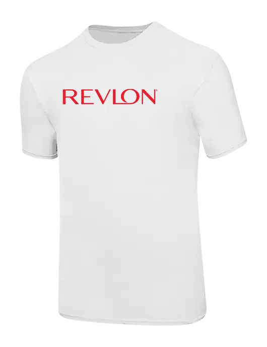 Ring Spun White 4.5 oz T-Shirt w/Revlon Logo