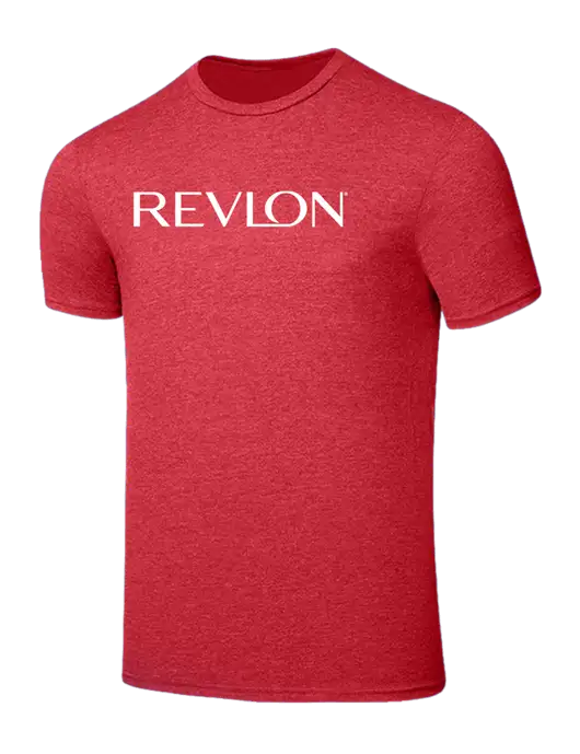 Seriously Soft Heathered Red T-Shirt w/Revlon Logo