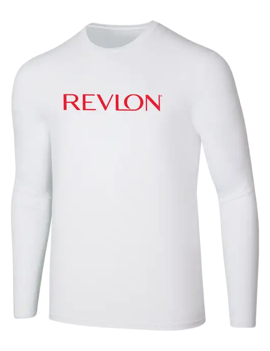 Seriously Soft White Long Sleeve T-Shirt w/Revlon Logo