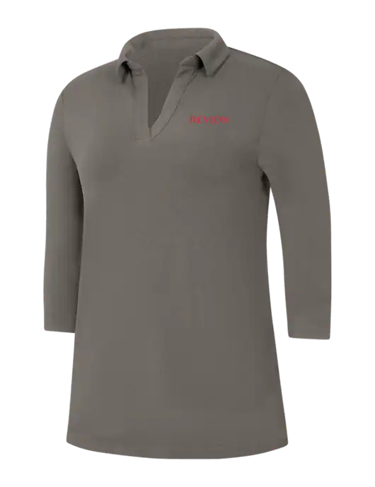 Womens Dark Grey Luxe Knit Tunic w/Revlon Logo