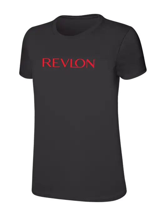 Womens Ring Spun Charcoal 4.5 oz T-Shirt w/Revlon Logo