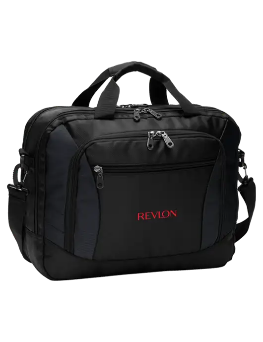 Commuter Black Laptop Briefcase w/Revlon Logo