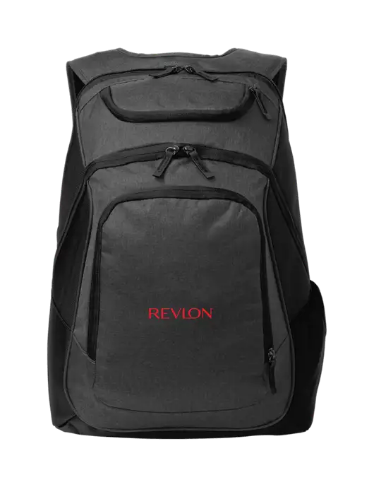 Executive Graphite Heather/Black Laptop Backpack w/Revlon Logo