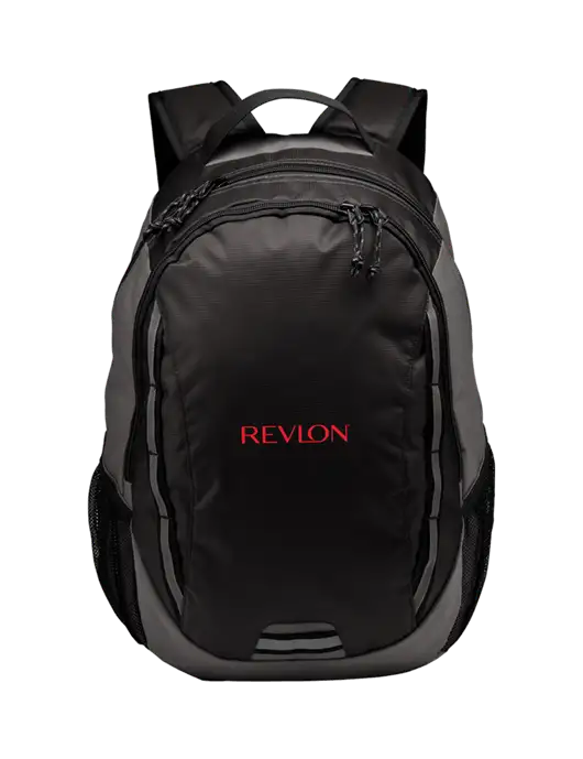 Ridge Charcoal/Dark Charcoal Laptop Backpack w/Revlon Logo
