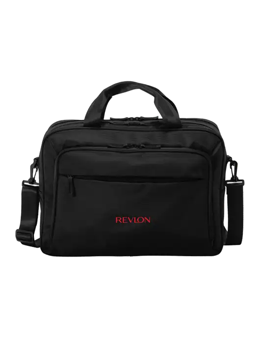 Travel Exec Black Laptop Briefcase w/Revlon Logo
