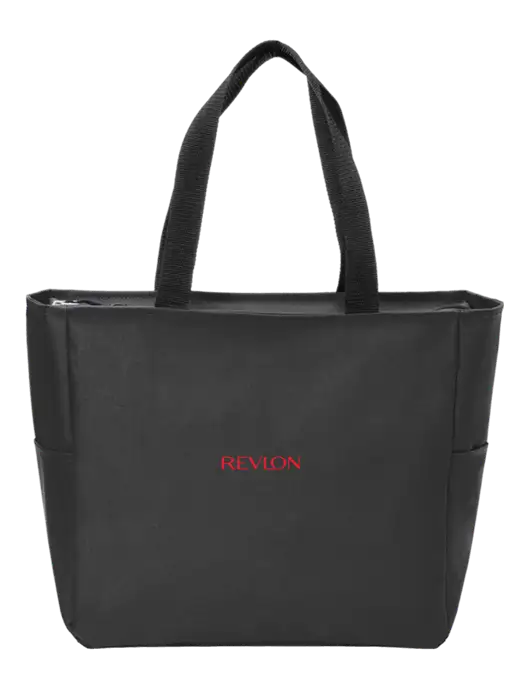 Everyday Black Zip Tote  w/Revlon Logo