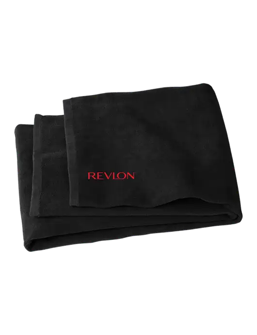 Black Beach Towel w/Revlon Logo
