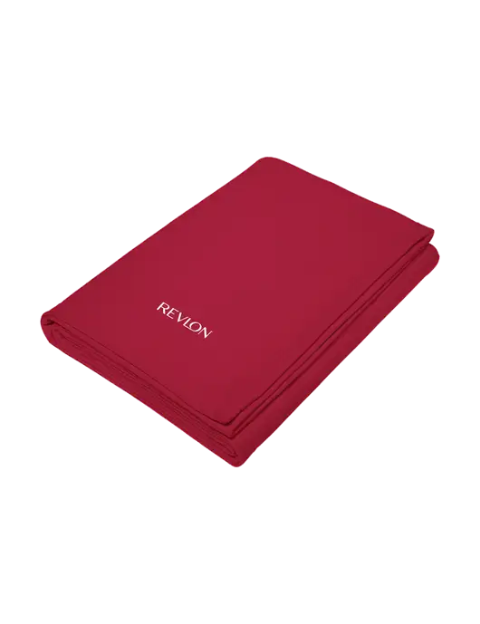 Core Red Fleece Sweatshirt Blanket w/Revlon Logo