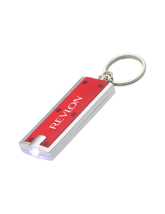 Simple Touch Red LED Keychain w/Revlon Logo