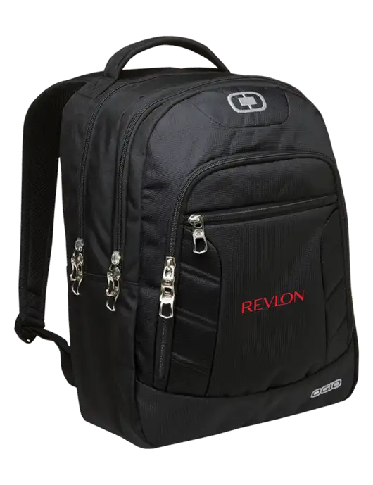 OGIO Black/Silver Colton Laptop Backpack
 w/Revlon Logo