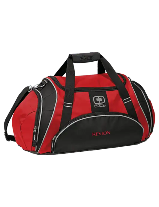 OGIO Red Crunch Duffel
 w/Revlon Logo